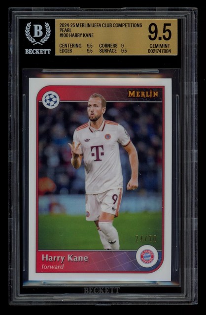 HARRY KANE 2024-25 Topps Merlin UEFA Club Competitions Pearl /30 #100 BGS 9.5