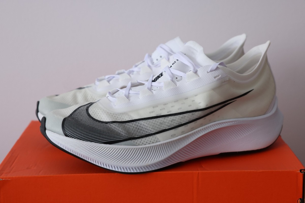 Nike Zoom Fly 3 - White/Black-Metallic White, Size 11.5 | eBay
