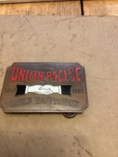 Vintage Union Pacific belt buckle 25 Yrs service.H.A. Dinger NY