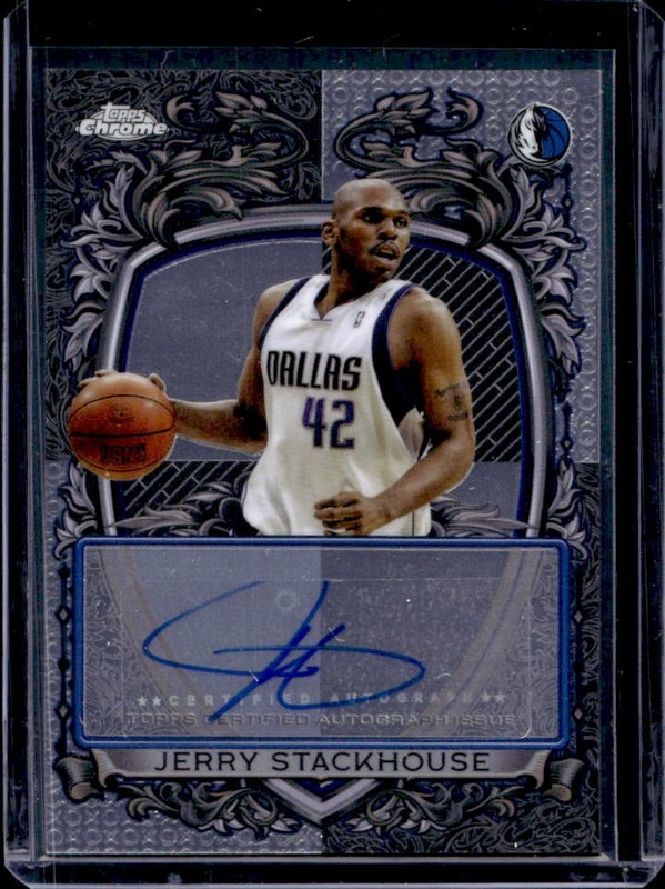 2025-26 Topps Chrome Jerry Stackhouse Signature Style Auto #SS-JSH Mavericks