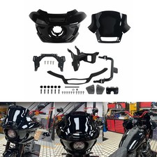 ABS Motorcycle Fairing Windshield w/Mount Bracket For Harley Standard FXST 20-24