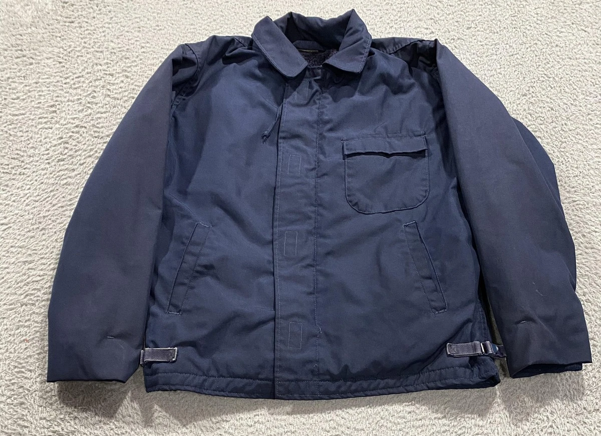 ジャケット・アウター 90s US NAVY DECK JACKET USN Deck N1 Navy Department Reproduction WW2 Military Jacket Blue