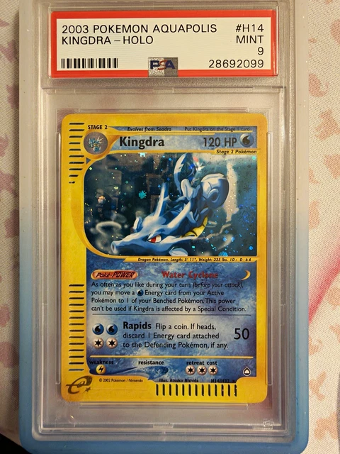 Pokemon Nintendo Aquapolis Kingdra Holo Rare H14/H32 PSA 9 Graded 2003
