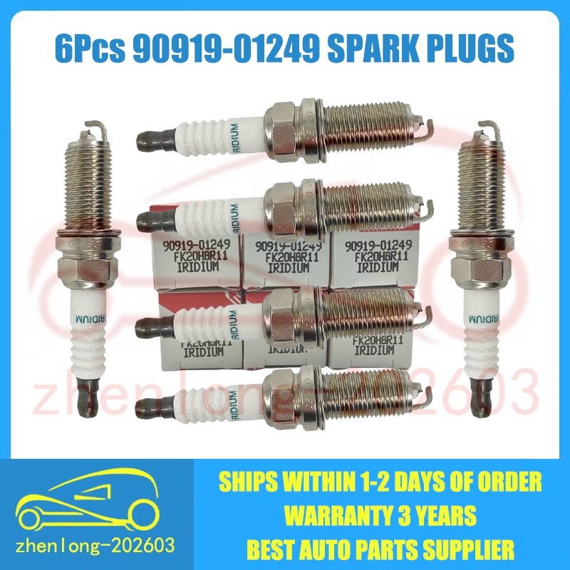 OEM  SET OF 6 90919-01249 FK20HBR11 3473 SPARK PLUGS FOR LEXUS/TOYOTA IS GS LS