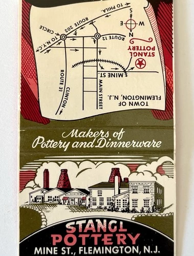 STANGL POTTERY 1950'S- FLEMINGTON, NEW JERSEY, MINE STREET WITH MAP!