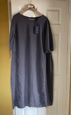 OSKA Designer Lagenlook Linen Smock Dress Brand New With Tags XL