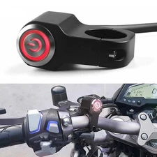 7/8" Motorcycle Handlebar Switch Red LED Indicator Headlight Fog Light ON/OFF