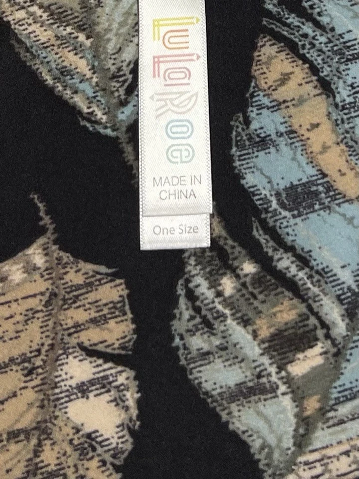 Leggings LuLaRoe OS Talla Única Animal Pájaro Colorido PLUMA DE PAVO REAL Tribal Informal Foto 4 de 4