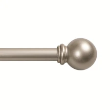 Kenney KN71608 0.62 in. Champagne Silver Curtain Rod Size - 28 to 48 in.