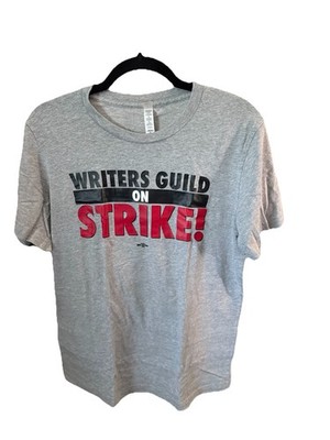 Writers Guild On Strike! Logo Short Sleeve 100% Cotton T-Shirt 2023  Medium