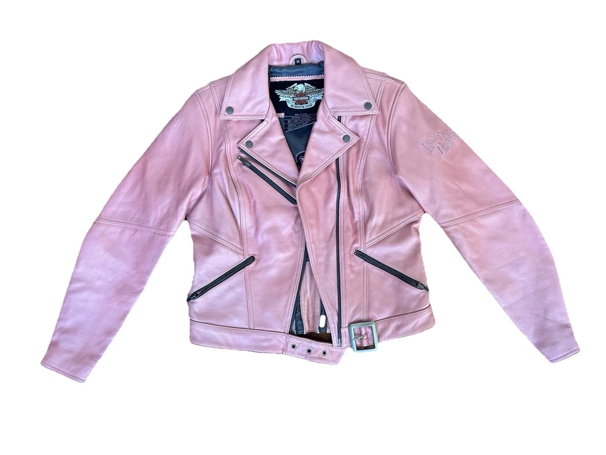 Harley-Davidson Pink Leather Outer Shell Coats, Jackets & Vests