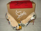 100% AUTH NEW WOMEN LOUBOUTIN NEW VERY PRIVE 120 COLLAGE PATENT HEEL/PUMP US 8.5 — photo 7