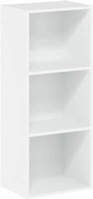 Furinno Luder Bookcase / Book / Storage , 3-Tier, White