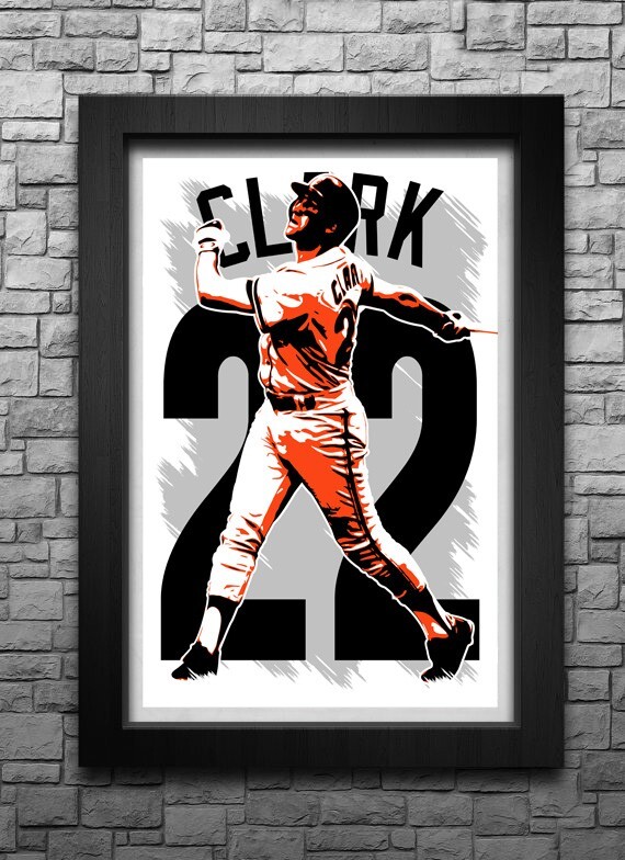 WILL CLARK art print/poster SAN FRANCISCO GIANTS FREE S&H! JERSEY