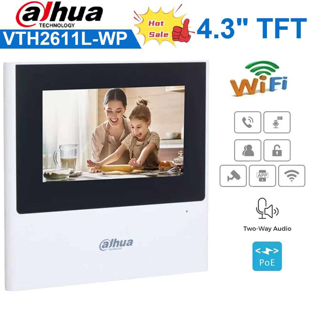 Dahua VTH2611L-WP 4.3-Inch Full Digital Door Station and IPC Monitor with Standard PoE Support for Enhanced Security-image