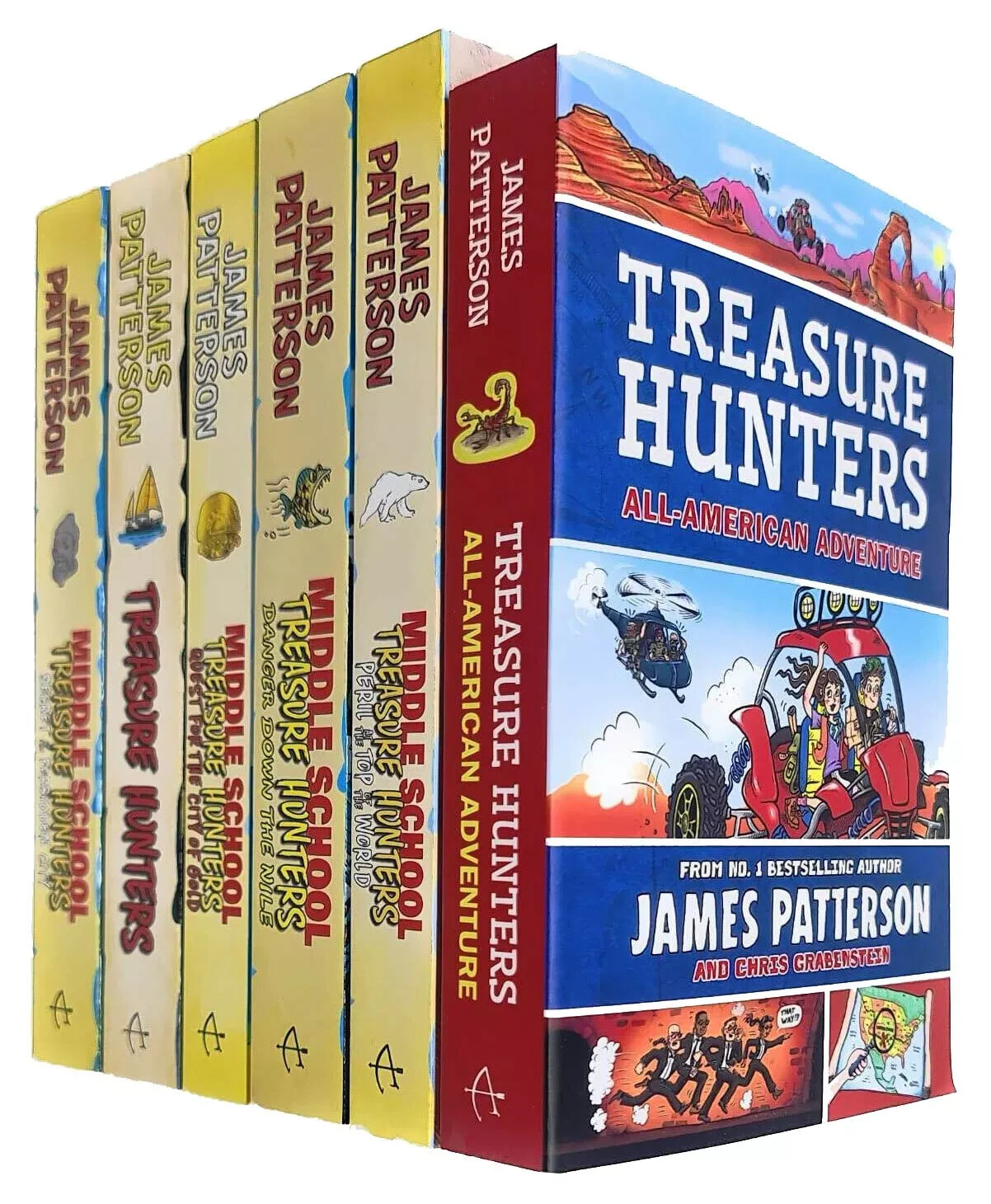 Treasure Hunters Middle School Series 6 Books Collection Set by James Patterson