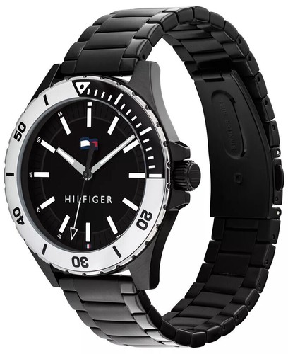 Tommy Hilfiger Men's Watch Logan Black Dial Stainless Steel Bracelet 1792014 - Picture 3 of 4