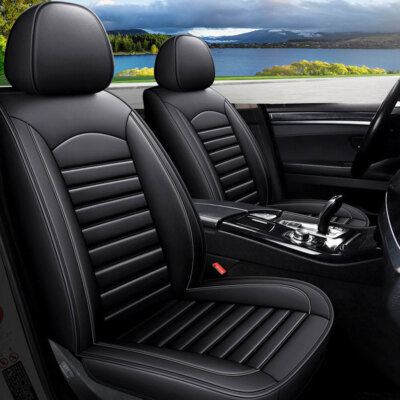 Universal Car Seat Cover 5 Seats Full Set Luxury Leather Front Rear Back Cushion