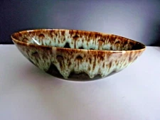  Brown Drip Glaze Pottery  Oval Planter