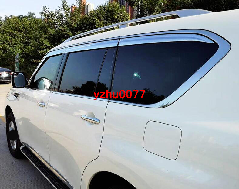 20172019 For Nissan Armada 6pcs Chrome Window Visor Vent Shades Sun Rain Guard eBay