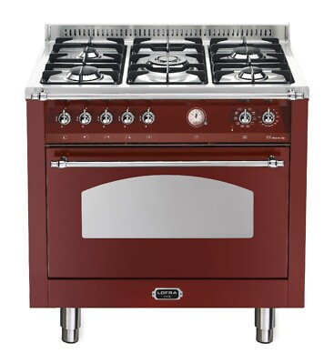 LOFRA - DOLCEVITA - SINGLE OVEN 90 cm - RRG 96 MFT/ CI - Burgundy - Chrome Finis