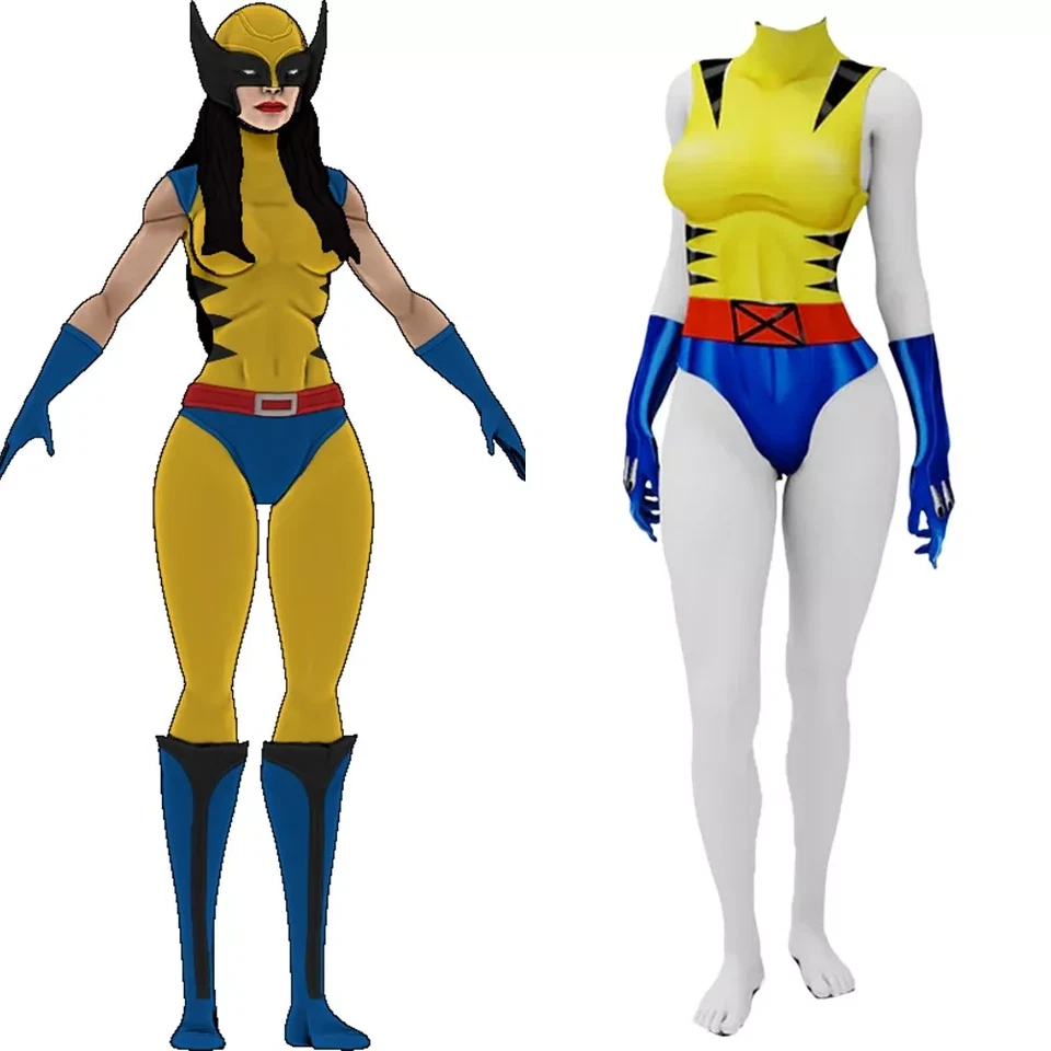 Nuevo Deadpool 3 Wolverine Una Pieza Juegos con disfraces Mujer Traje de baño Disfraz SUKUMIZU Fiesta Foto 3 de 4