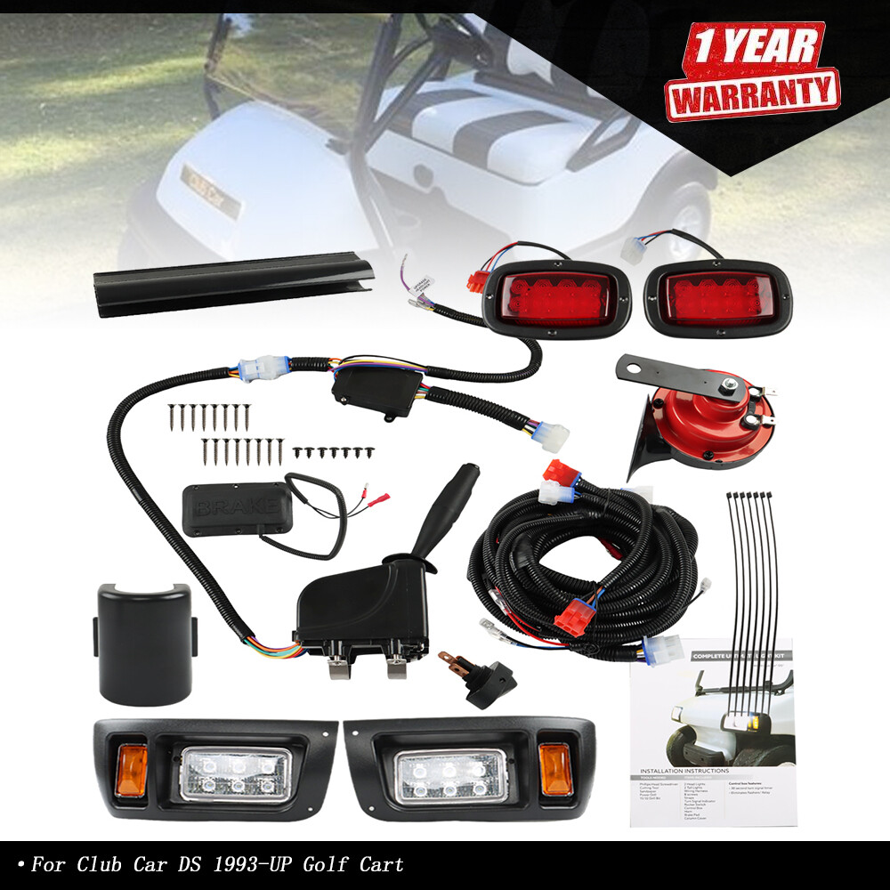 LED Headlight and Tail Light Kit For Club Car DS 1993-UP Golf Cart