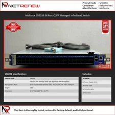 Mellanox SX6036 36 Port 40GB Homelab Switch   w/ MLNX-OS   2x Psu