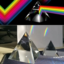 40-100mm Rainbow Optical Glass Crystal Pyramid Prism For Natural Sciences