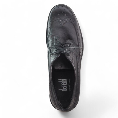 Donald by‎ Donald J. Pliner Brad Wingtip Leather Oxfords Black Men\'s 9 Donald by Donald J. Pliner Brad Wingtip Leather Oxfords  main image 2