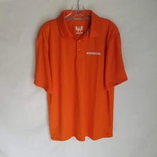 Whataburger Orange Polyester Employee Work Uniform Polo Shirt Men's Medium