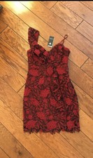 GUESS Terran Lace Dress XS Red Burgundy