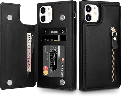 iPhone 11 Handyhülle Schutzhülle PU Leder Kartenfach Wallet RFID Schutz