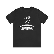 Russian Sputnik T-Shirt, Soviet Space Program, USSR Soviet Unisex Tee Shirt