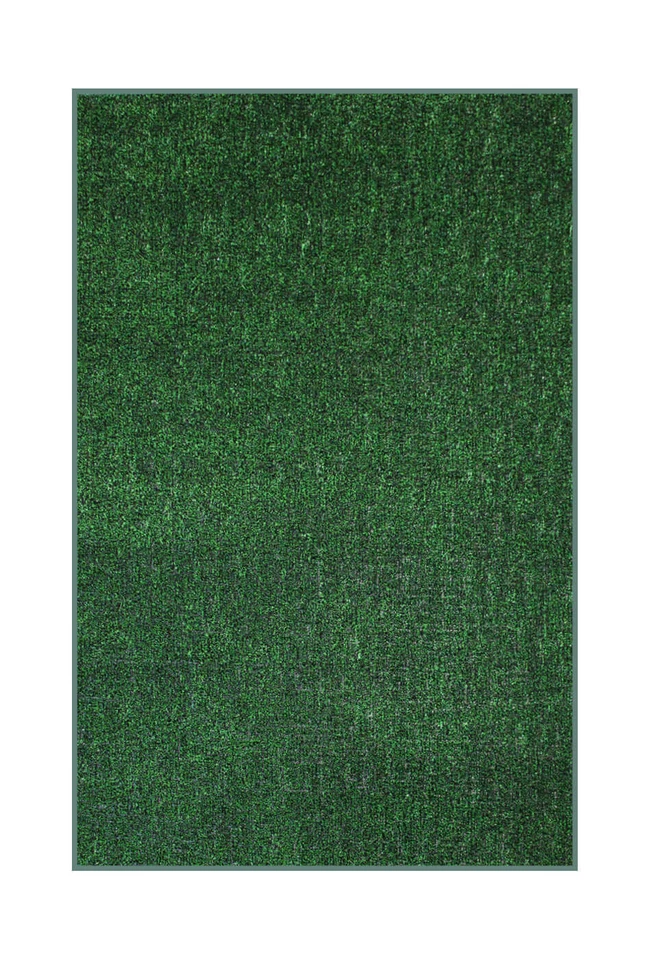 Koeckritz Economy Turf Green & Black Rectangle Indoor/Outdoor Carpet Mat - Image 3 of 4