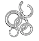 2pcs. 20g-8g Surgical Steel Hinged Seamless Segment Ring Nose Ear Septum Clicker