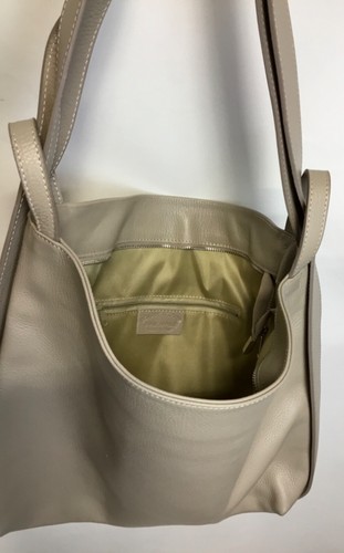 Rucksack Tasche 2 in 1 Schultertasche ✅neu Echt Leder Taupe Rucksacktasche - Bild 2 von 5