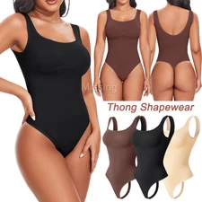 Women's Bodysuit Shapewear Smooth Body Shaper Tummy Control Top Square Neck