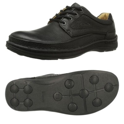 Clarks NATURE THREE Black Leather ACTIVE AIR Schuh Herren UK-11 G EU-46 M