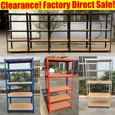 DAYPLUS® 5 Tier Garage Shelving Unit Shed Storage Shelves Boltless Metal Racks Heavy Duty