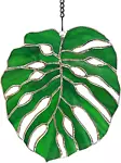 Tuitessine Monstera Suncatcher Stained Glass Leaf Exotic Jungle Tropical Decor W