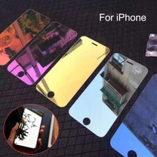 Slim Tempered Glass Mirror Screen Protector For iPhone 15/14/13/12/7/8/XR/XS Max