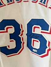 Wyatt Langford Texas Rangers Signed XL Jersey Auto Beckett Certified BAS Holo