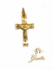 Ciondolo Croce in ORO GIALLO Lucida e Diamantata ORO 18 KT 750% List. 295€