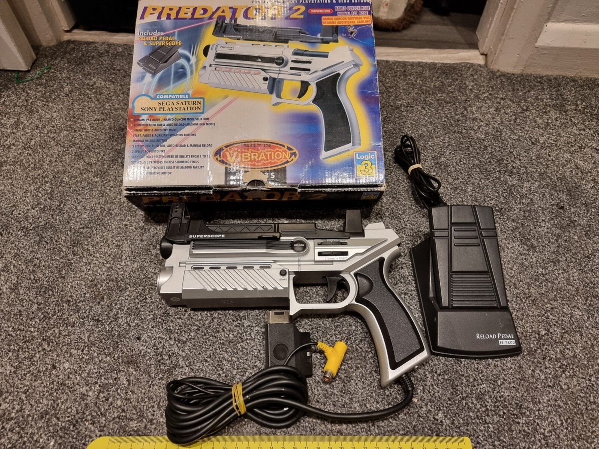 SONY PLAYSTATION 1 PS1 SEGA SATURN LIGHT GUN PISTOL Predator 2