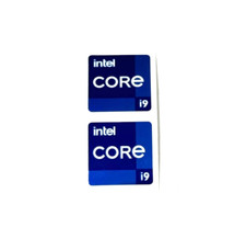2x Intel Core i9 11 12 Gen Desktop / Laptop sticker label Logo Decal 18mmx18mm