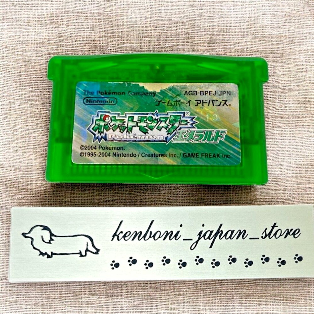 Nintendo Pokemon Emerald Version Gameboy Advance GBA Tested working from japan