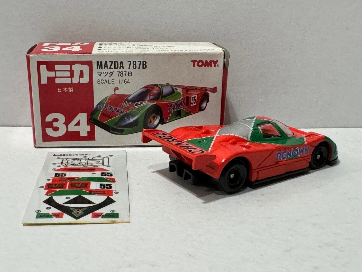 Tomica Red Box Japan Mazda 787B Made in Japan Mint no.34 with