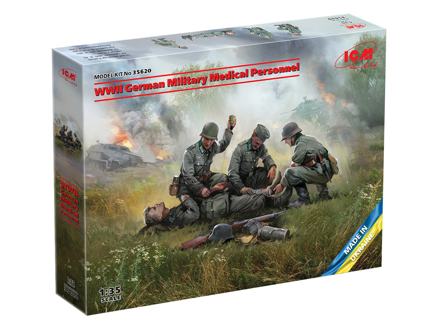 ICM 35620 1:35 WWII German Military Medical Personnel (100% new molds)