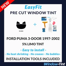 EasyFit Static Pre Cut Tint & Tools For Ford Puma 3-door 97-02 - 5% Limo Rear